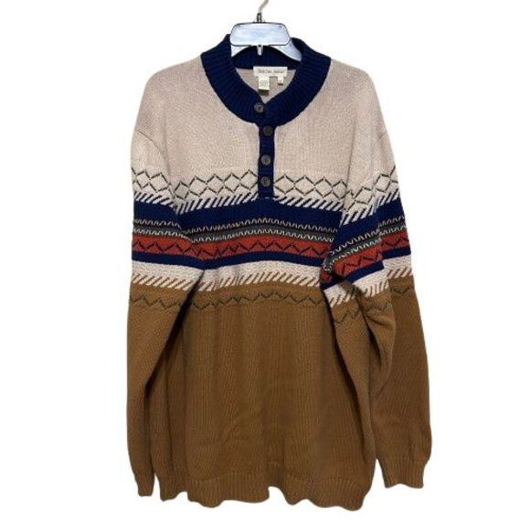 Territory Ahead Other - The Territory Ahead Henley Fair Isle Sweater XXL
